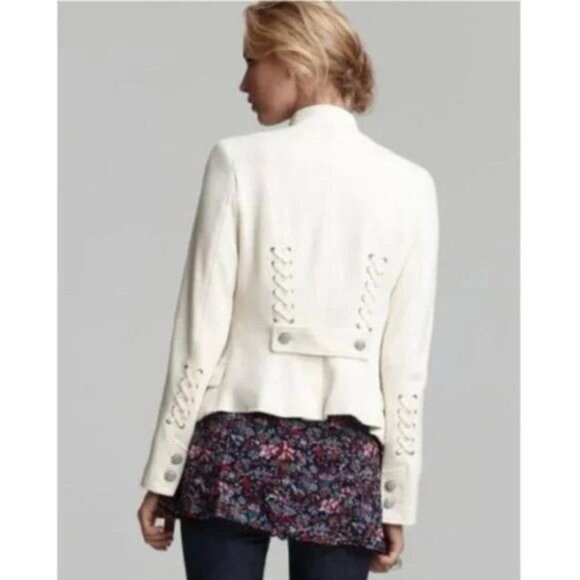 VTG Free People Military Corset Lace Up Jacket | Indie Sleaze Steampunk Grunge 0 - Picture 3 of 8